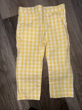Janie and Jack Yellow and White Gingham Shorts